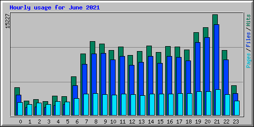Hourly usage for June 2021