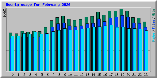 Hourly usage for February 2026