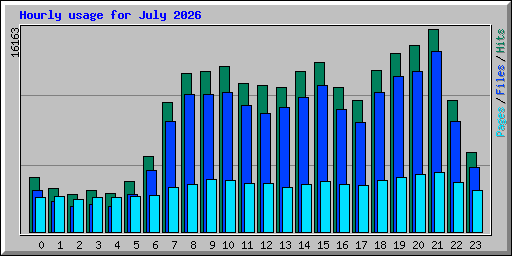 Hourly usage for July 2026